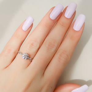The Twig Set With A 3 Carat Round Lab Diamond