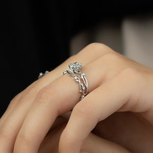 The Twig Set With A 3 Carat Round Lab Diamond