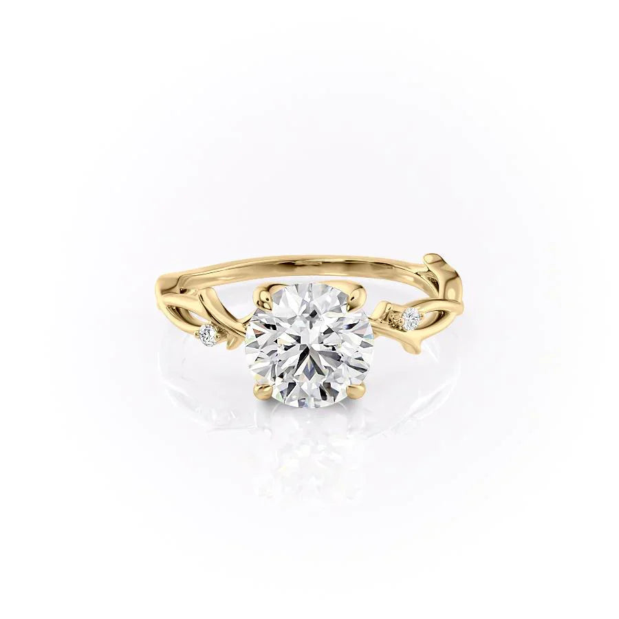 The Twig Set With A 1.5 Carat Round Moissanite
