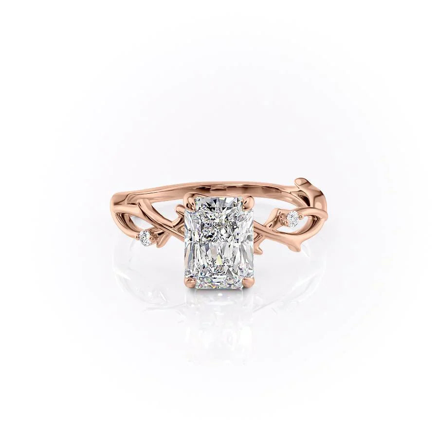 The Twig Set With A 1 Carat Radiant Lab Diamond