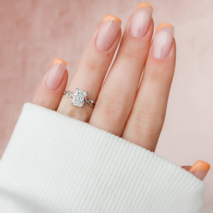 The Twig Set With A 1.5 Carat Radiant Lab Diamond