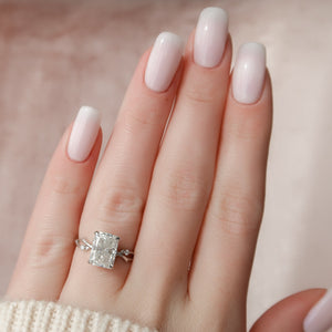 The Twig Set With A 1.5 Carat Radiant Lab Diamond