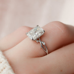 The Twig Set With A 1.5 Carat Radiant Lab Diamond