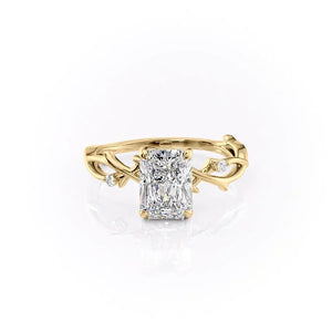The Twig Set With A 2.5 Carat Radiant Moissanite