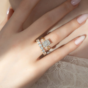 The Twig Set With A 1 Carat Radiant Lab Diamond