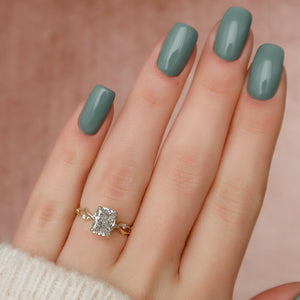 The Twig Set With A 1 Carat Radiant Lab Diamond