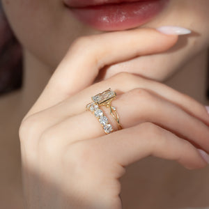 The Twig Set With A 1 Carat Radiant Lab Diamond