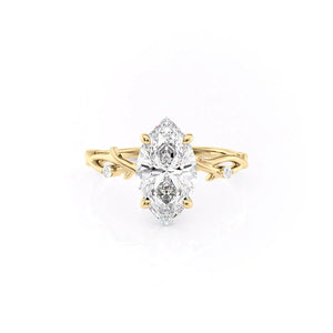 The Twig Set With A 3 Carat Marquise Lab Diamond