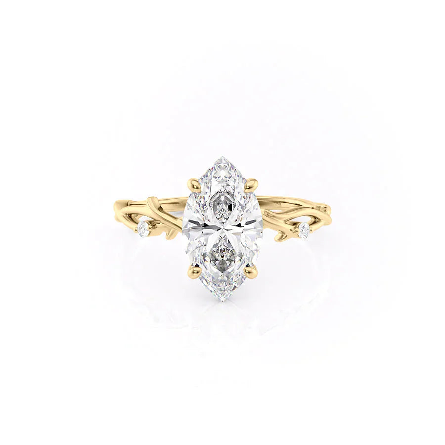 The Twig Set With A 1.5 Carat Marquise Moissanite