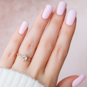 The Textured Twig Set With A 2.5 Carat Cushion Lab Diamond