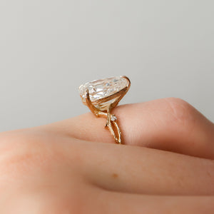 The Textured Twig Set With A 1.5 Carat Pear Lab Diamond