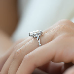 The Textured Twig Set With A 1 Carat Pear Lab Diamond