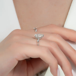 The Textured Twig Set With A 1 Carat Pear Lab Diamond