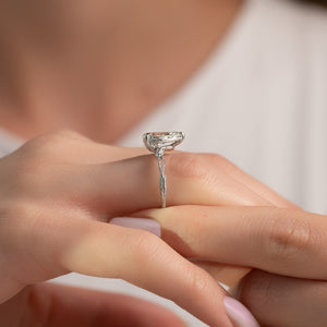 The Textured Twig Set With A 1 Carat Pear Lab Diamond