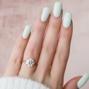 The Textured Twig Set With A 2 Carat Round Lab Diamond