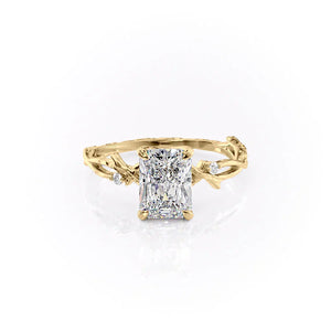 The Textured Twig Set With A 2.5 Carat Radiant Lab Diamond