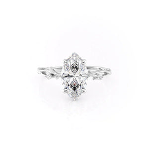 The Textured Twig Set With A 4.5 Carat Marquise Moissanite