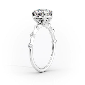 The Penelope Set With A 1.5 Carat Emerald Moissanite