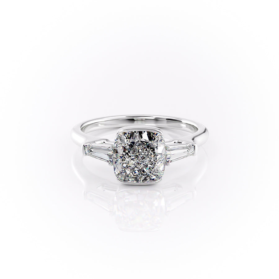The Parker Set With A 2 Carat Cushion Lab Diamond