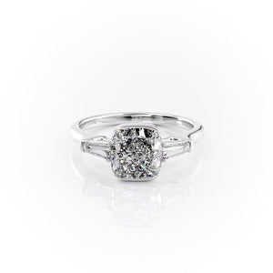 The Parker Set With A 3 Carat Cushion Lab Diamond