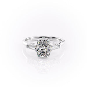 The Parker Set With A 3 Carat Elongated Cushion Lab Diamond