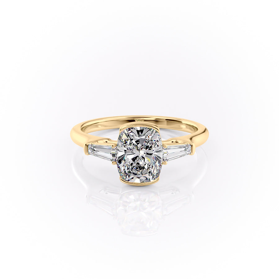 The Parker Set With A 1 Carat Elongated Cushion Lab Diamond
