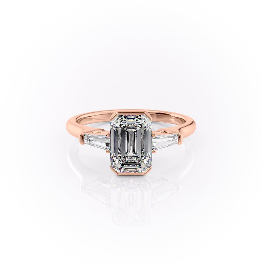 The Parker Set With A 1 Carat Emerald Lab Diamond