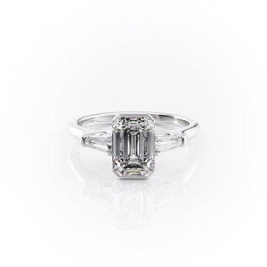 The Parker Set With A 1.5 Carat Emerald Moissanite