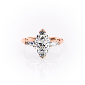 The Parker Set With A 1 Carat Marquise Lab Diamond