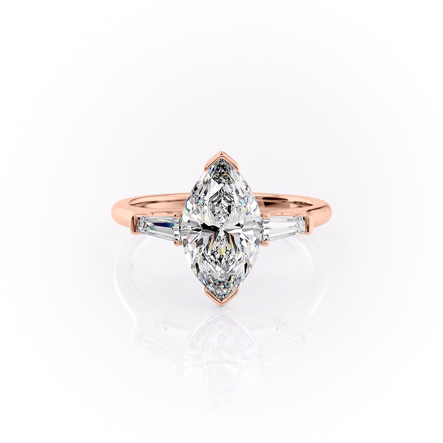 The Parker Set With A 2 Carat Marquise Lab Diamond