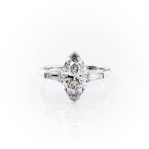 The Parker Set With A 4.5 Carat Marquise Moissanite