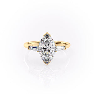 The Parker Set With A 3.5 Carat Marquise Moissanite
