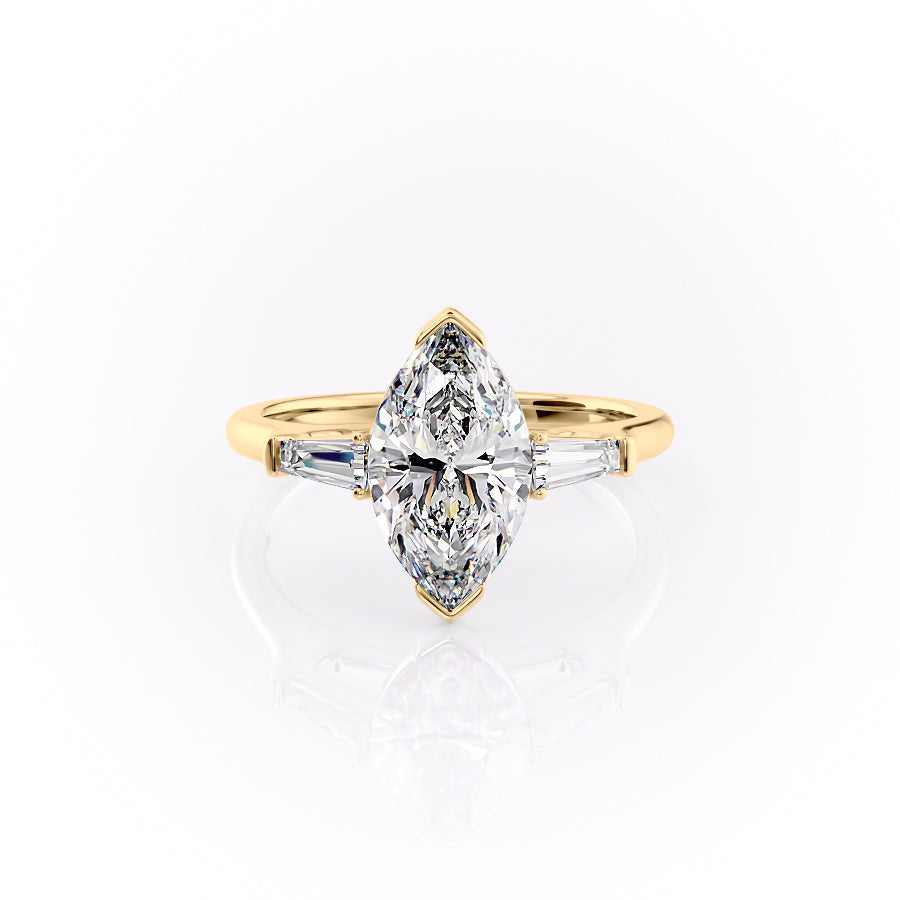 The Parker Set With A 1 Carat Marquise Lab Diamond