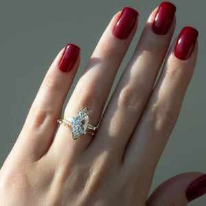 The Parker Set With A 2 Carat Marquise Lab Diamond
