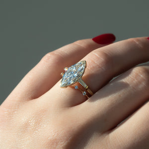 The Parker Set With A 2 Carat Marquise Lab Diamond