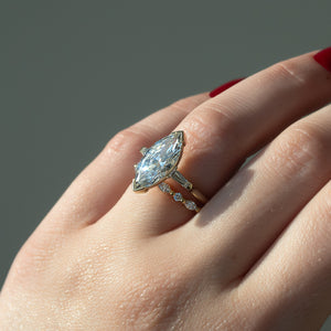 The Parker Set With A Marquise Moissanite