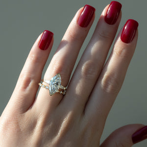 The Parker Set With A Marquise Moissanite