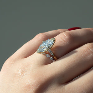 The Parker Set With A 2 Carat Marquise Lab Diamond