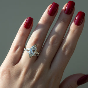 The Parker Set With A 2 Carat Marquise Lab Diamond