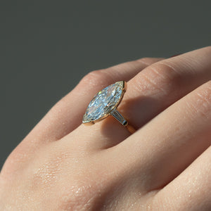 The Parker Set With A 2 Carat Marquise Lab Diamond