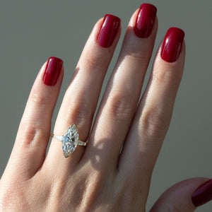 The Parker Set With A Marquise Moissanite