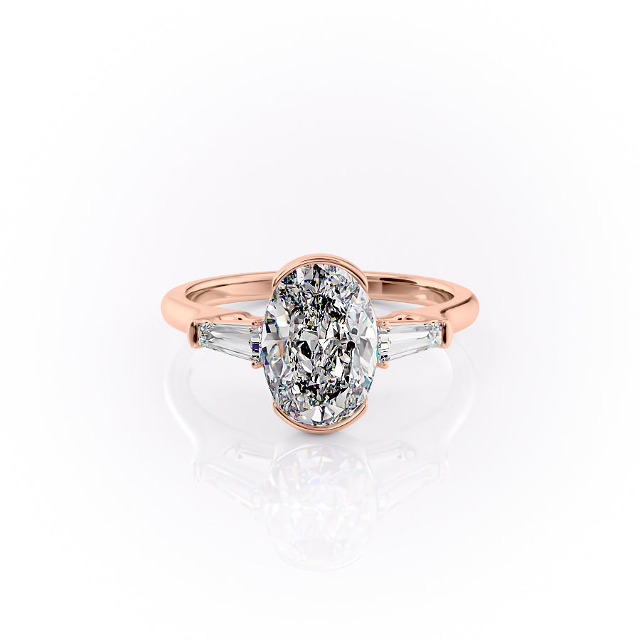 The Parker Set With A 4.5 Carat Oval Moissanite