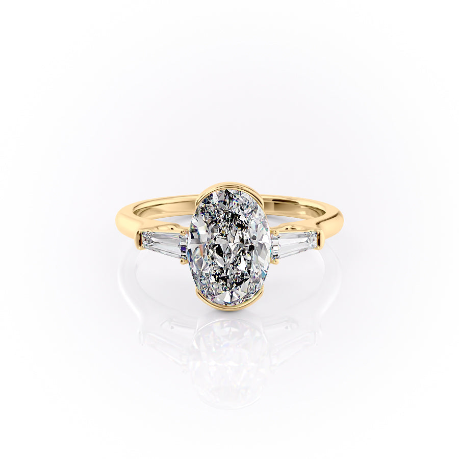 The Parker Set With A 4.5 Carat Oval Moissanite