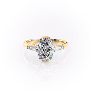 The Parker Set With A 2.5 Carat Oval Moissanite