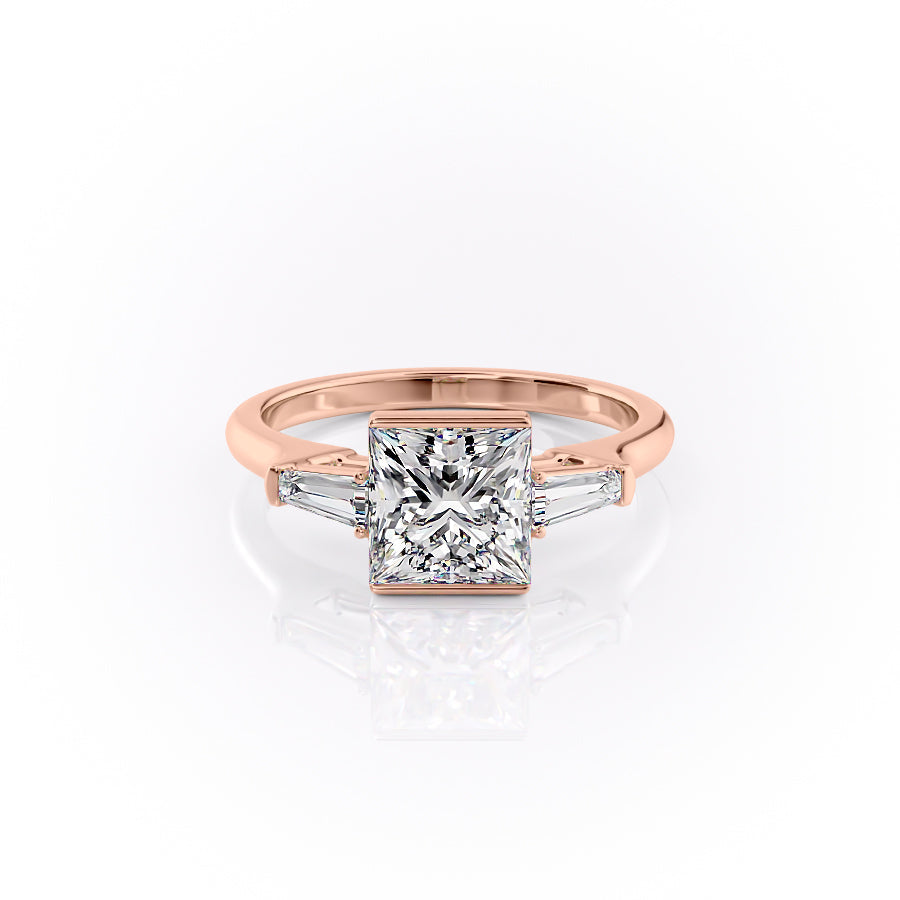 The Parker Set With A 2 Carat Princess Lab Diamond