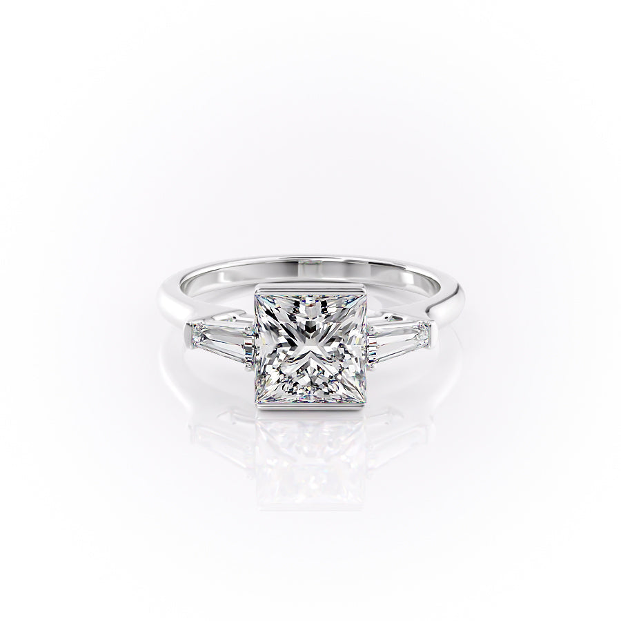 The Parker Set With A 2.5 Carat Princess Moissanite