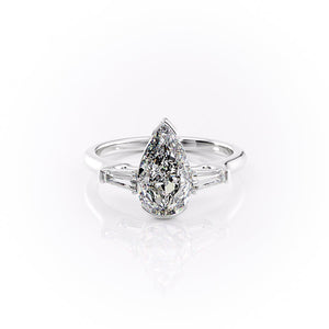 The Parker Set With A 1 Carat Pear Lab Diamond