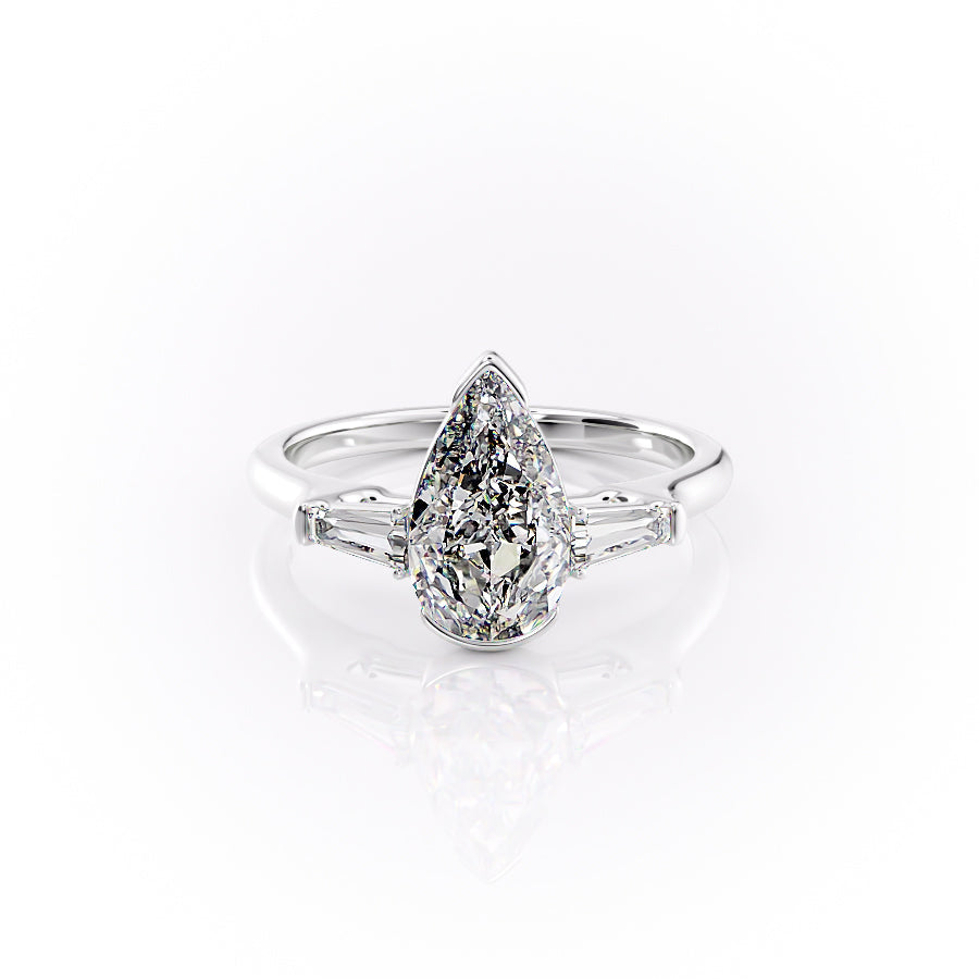 The Parker Set With A 1 Carat Pear Lab Diamond