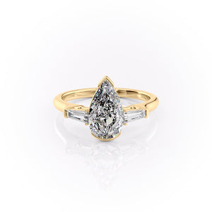 The Parker Set With A 2.5 Carat Pear Moissanite