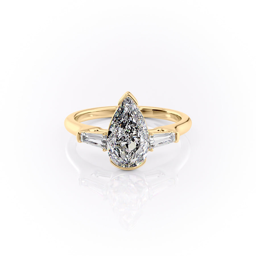 The Parker Set With A 2 Carat Pear Lab Diamond